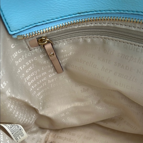Kate Spade Blue and Tan Beach Tote - Picture 12 of 16